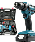 Top Notch Brushless Cordless Drill Set includes a battery and accessory kit, ideal for DIY projects and home repairs.