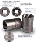 Bolt Extractor Kit Round Bolt Remover Set for Damaged Bolts and Screws Extractor Socket Set, showing SAE and Metric sizes.