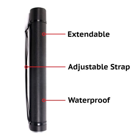 Two Pack Expandable Poster Tubes Zero Stress Document And Blueprint Carriers with adjustable strap and waterproof design.