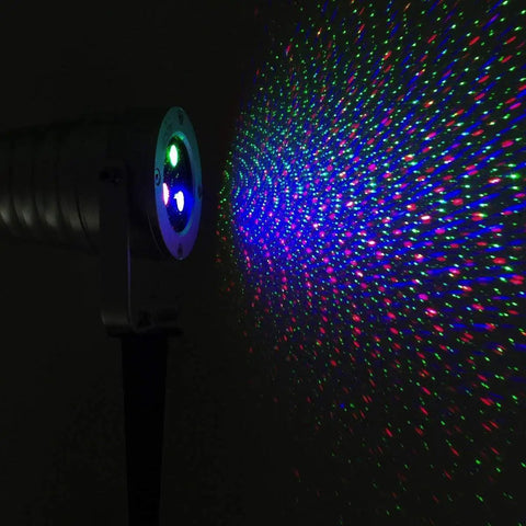 Dope Outdoor Christmas Laser Light Projector With Moving Star Pattern Waterproof Color Beams In Red Green Blue Remote Control