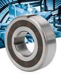 Workhorse One Way Sprag Clutch Bearing With Dual Keyway Freewheel Design And Rock Solid GCR15 Steel Build Made To Handle Textile Machines Automotive Shops And Printing Floors 20x47x14Mm close-up view.