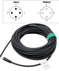 M12 A Coded 4 Pin Female Shielded Cable With Bare Wire Leads For Actuator Sensor Encoder And Industrial Automation DeviceNet CANopen IO Link Profibus 3m coiled, with connector diagram.