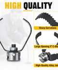 Top Shelf Three Inch Root Cutter Machine Attachment For Kick Serious Gunk And Grease Buildup Drain Auger Replacement Accessory showing 3" C-blade with sharp serrations.