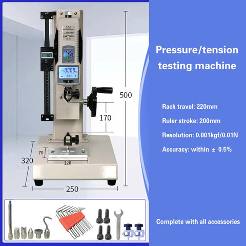 Dead Nuts Accurate Digital Force Gauge With Manual Test Stand Featuring Hand Wheel Control And High Precision Ball Screw for tension testing machine.