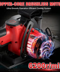 Badass Six Point Five Inch Cordless Circular Saw With Brushless Bldc Motor 1100 Watt 6200 Rpm with copper-core brushless motor.