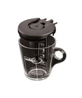 Expert Milk Frother Vessel For Classy Plus LB 400 Coffee Machine glass frothing pitcher with lid, side view