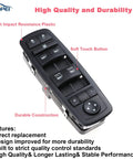 Left Driver Side Power Window Switch For Chrysler Town And Country 2012 2013 2014 2015 2016 Dodge Grand Caravan 2012 2013 2014 2015 2016 2017 2018 2019 Ram CV 2012 2015 Replacement 68110871AA 68298871AA 56046568AC 04602535AI DWS1842 901489 highlighting durability and features.
