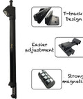 Magnetic Gate Latch Keeper With Top Pull Design 21 Inch Black Magnalatch featuring T-track design and strong magnetism.