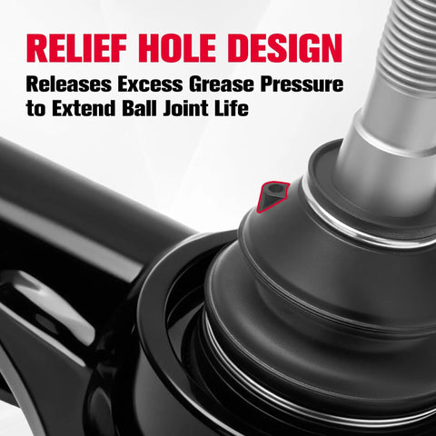 Relief hole design on Badass Two To Four Inch Lift Upper Control Arms Kit For Jeep Grand Cherokee WK 2005 2010 and Commander XK.