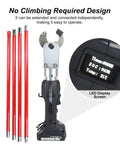 Beefy 70 KN Cordless Hydraulic Cable Cutter for 30mm cables with extension rods and LED display screen