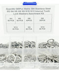 Top Shelf 265 Piece Metric Internal Tooth Lock Washer Assortment Kit Built From Rust Proof 304 Stainless Steel with storage case.