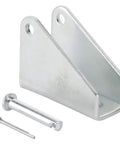 Eight Piece Linear Actuator Mounting Brackets heavy duty metal with pins and plugs for stable actuator mounting, front view