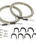 Heavy Duty Stainless Steel Fuel Line Quick Swap Kit For Chevy Silverado 1500 Gmc Sierra 1500 V8 with hoses and brackets.