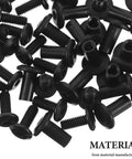 Locking Hex Socket Head Cap Screws Set With Anti Loosening Clamp Plate Design Black Iron 20 Piece scattered on surface