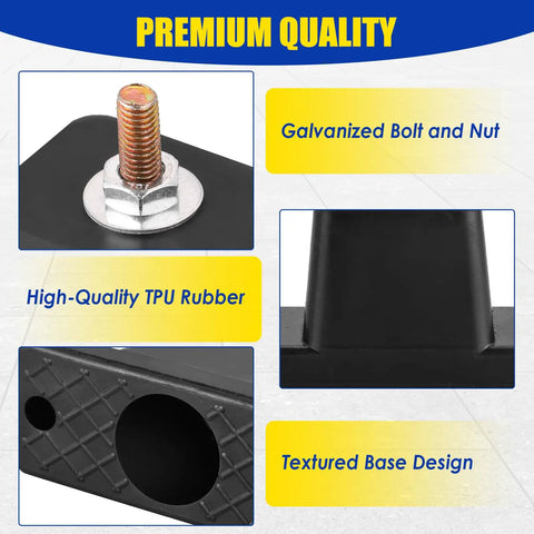 Heavy Duty Rubber Vibration Isolator Mounts Solid As A Rock Air Conditioner Brackets with galvanized bolt and high-quality TPU rubber.
