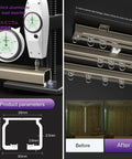 Heavy Duty Double Curtain Tracks Hella Sturdy Aluminum Build With Quiet Smooth Gliding Pulleys adjustable 28mm width for curtains
