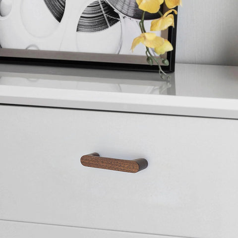 Six Pack Walnut Wood Drawer Pulls Set Rustic Cabinet Handles For Kitchen And Furniture Hardware Natural Wood Dresser Knobs
