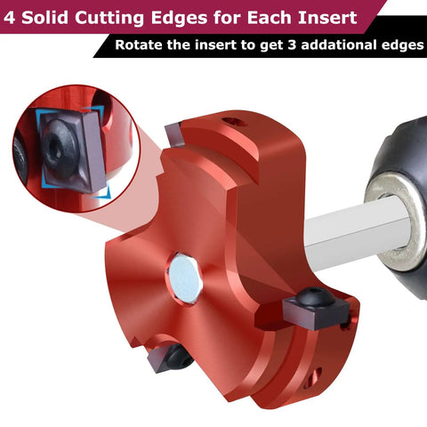 JYINCPED PVC Fitting Saver 3/4 Inch with triple blade, close-up of cutting edges and 1/4-inch hex shaft detail