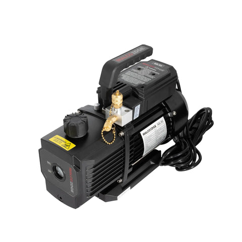 Heavy Duty Half Horsepower Hvac Vacuum Pump Cranking Out 5.3 CFM Pulls With Spark Proof Guarding For Slick A2l And A3 Refrigerant Jobs On Dual Voltage Ac Systems That Handle The Heat Like A Champ.