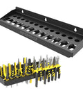 Pliers Holder Wall Mount Rack for Garage Workshop or Shed, heavy-duty steel, holds up to 12 pliers, wall-mounted.