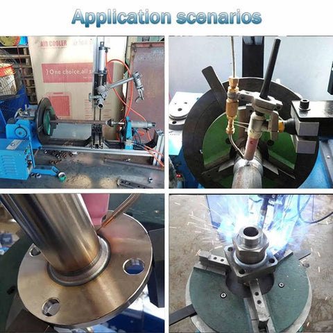 Rock Solid Workhorse Rotary Welding Positioner Turntable With Foot Switch Adjustable 2 To 20 RPM in action welding pipes.