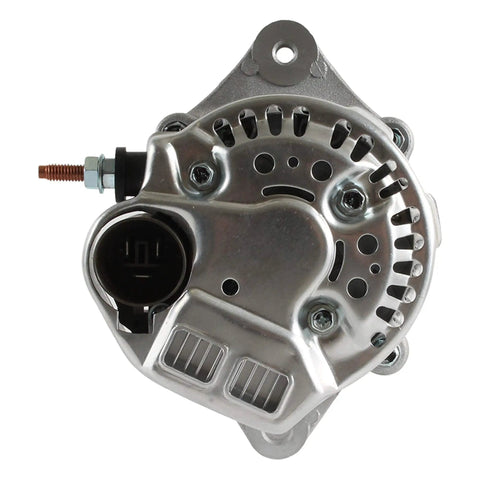 Heavy Duty 12 Volt Alternator Delivering 35 Amps With Internal Voltage Control For Lamborghini Tractor 6R Dt 2.5L 1973 To 1982, detailed front view.