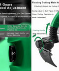 5+1 Gear Speed Adjustment feature on Boss Level Automatic Pipe Cutting Machine with Precision Rail Guide for Steel and Plastic ZD400.
