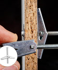 Heavy Duty Drywall Toggle Bolts Kit With M5 M6 Expansion Screws And Wing Nuts in use for secure wall mounting