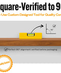 Badass Hidden Floating Shelf Brackets Featuring Slick Pinol Screw Tech For Rock Solid Zero Sag Mounts square-verified with level tool for quality control