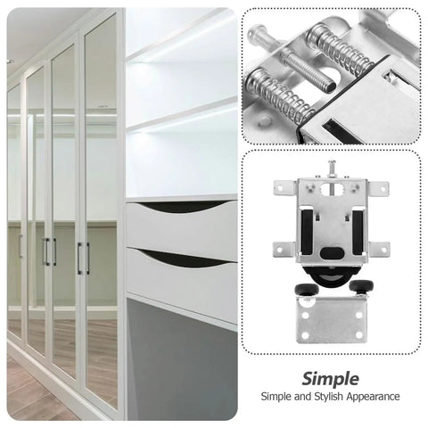 Genuine Stainless Steel Sliding Door Rollers With Double Bearing Quiet Glide Wheels Closet Pantry Track Swap Fix Smooth Operation Easy Install Built Damn Tough in modern closet system