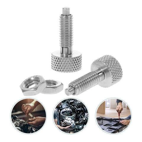 Two Piece Stainless Steel Knurled Knobs And Locking Spring Screw Plungers For Toolboxes And Rolling Tool Chests made tough. Compact, easy install.