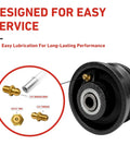 Heavy-Duty 3 Inch Cast Iron V Groove Sliding Gate Wheel featuring roller bearing, grease Zerk for easy lubrication.
