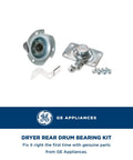 Drum Bearing Kit OEM Replacement Part For GE Dryers, Rear Drum Support shown with components