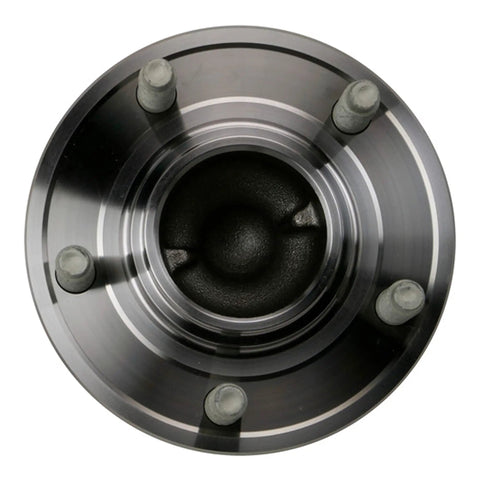 Top view of Pair Front Wheel Bearing And Hub Assembly Kit For Ram 1500 2500 3500 with ABS sensors, showing bolt holes and design.