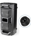 Heavy Duty Rubber Feet Isolation Pads With Stainless Steel Screws shown with a speaker for bass vibration dampening.