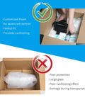 Heavy Duty Expanding Packing Foam For Fragile And Irregular Valuable Gear Rock Solid Cushioning Bag in use for custom packaging.
