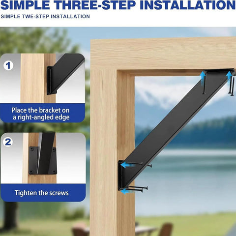 Beefed Up 45 Degree Corner Braces Inside Joint Kit For Pergola Porch Roof Riser Beams Inside Mount Support Brackets Four Pack Made Of Steel Sturdier Posts That Fight Warping