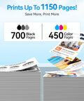 64XL Ink Cartridges Black And Color Combo Pack For 64 High Yield Replacement printing 700 black and 450 color pages