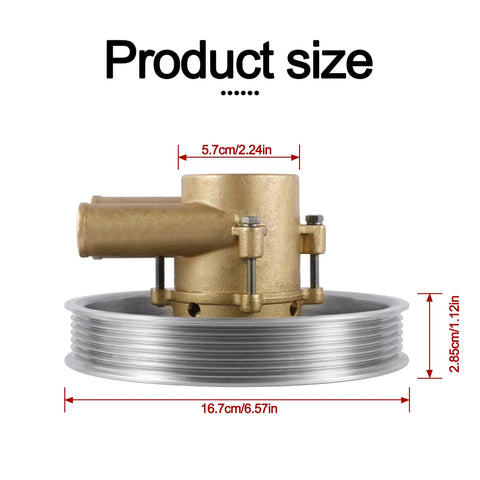 Direct Fit Raw Sea Water Pump With Upgraded Genuine Nsk Bearings And Solid Stainless Impeller For Volvo Penta Marine Diesels No Sweat Install Full Kit Ready size 5.7cm x 16.7cm x 2.85cm