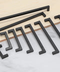 Matte Black Cabinet Pulls Square Drawer Handles with 3-3/4 Inch Hole Centers 96 mm Stainless Steel Kitchen Cupboard Drawer Hardware Pack of 10