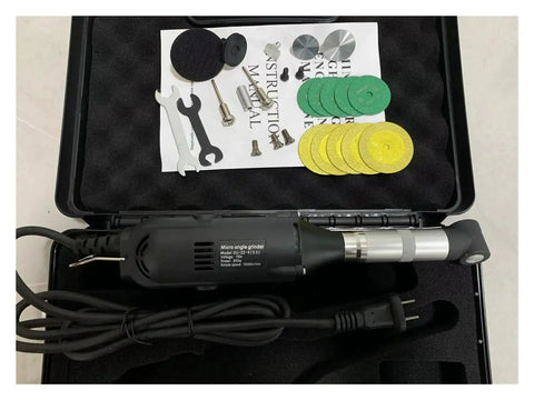 Premium Badass Heavy Duty 350W Micro Electric Angle Grinder And Jewelry Polisher With 15000 Rpm, accessories and tools in case.