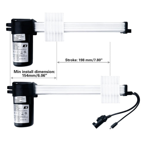 Rock Solid Heavy Duty Linear Actuator Motor Compatible With Power Recliner Lift Chairs KDPT005-144 Replacement with 198mm stroke.