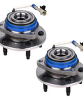 513179 Wheel Hub Bearing Assembly For Chevrolet Impala Buick Century Park Avenue Lacrosse Cadillac Seville DeVille Oldsmobile Intrigue 5 Lug ABS Front Rear Compatible 2 Pack, showing 2 ABS wheel bearings, 5-lug hubs.