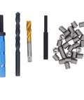 Complete Pro Grade M8 Thread Repair Insert Kit with 34 pieces in 304 stainless steel for metric threads M8 x 1.25 2D inserts
