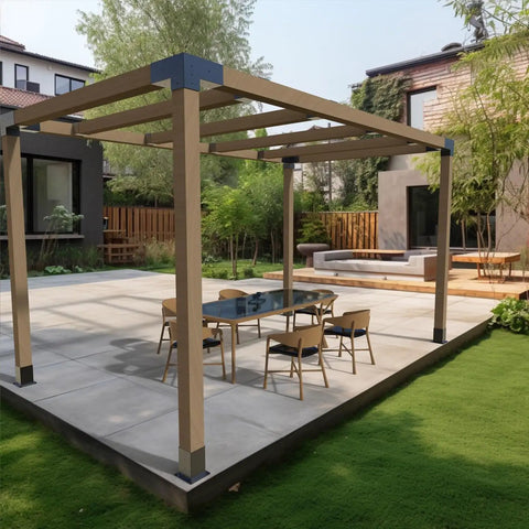 Six Pack Pergola Brackets For 4x4 Posts With Actual 3.5x3.5 Inch Size Rafter Post Connectors Deck Railing Kit Wall Mount For Lumber Gazebo Sunroom Carport Outdoor DIY Build