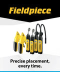 Pro Grade HVAC Wireless Probe Kit Featuring Rapid Rail Tech Nails Dead On Temps And Pressures Instant Lock with yellow clips and probes.
