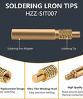 Pro Grade Heat Set Insert Tips For Threaded Inserts M2, M2.5, M3, M4, M5, M6, M8 And One Quarter Inch, Soldering Tip Adapter, brass tips
