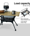 Dipper Camping Table Lightweight Portable Folding Table With Mesh Storage Net Adjustable High Low Heights Ideal For Camping