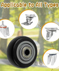 3 Inch Heavy Duty Caster Wheels For Push Carts And Platform Trucks Featuring Smooth Rolling Polyurethane Treads with mount types shown.