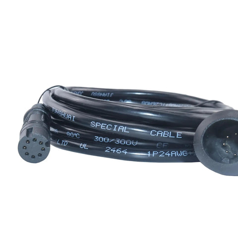 Tough As Nails 10 Ft Extension Cable With 8 Pin Connector For Fish Finders And Boat Electronics coiled for easy storage.